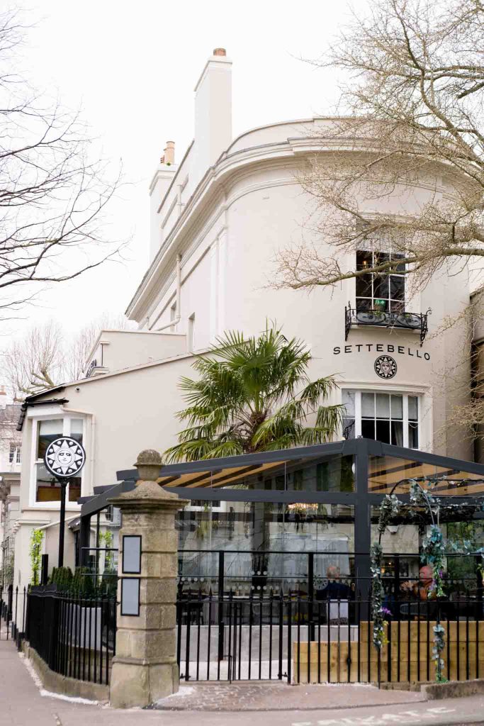 A wide angle exterior photo featuring Settebello in Cheltenham